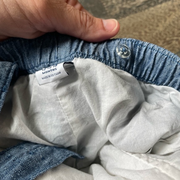 SOLD Janie and Jack linen shorts overalls, 12-18 months - Picture 10 of 13